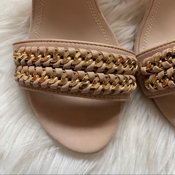 *SOLD* New! SANDRO Paris Nina Chain Tan Suede Sandals - Picture 10 of 14
